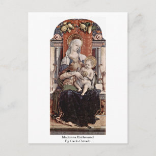 Postal Madonna Enfrentada Por Carlo Crivelli