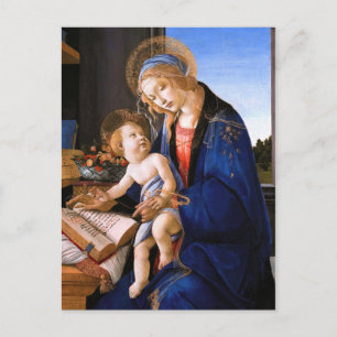 Postal Madonna enseña al niño Jesús Sandro Botticelli