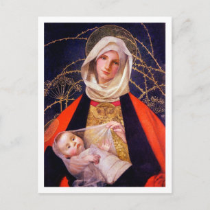 Postal Madonna Holding Child