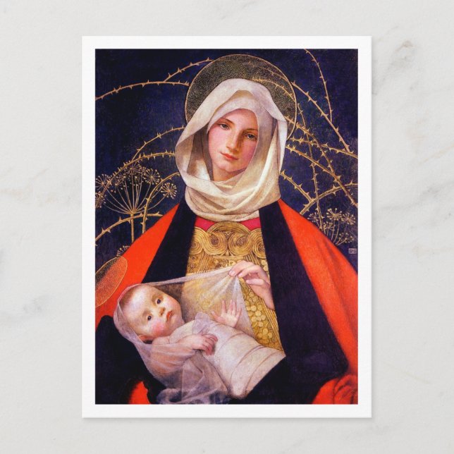 Postal Madonna Holding Child (Anverso)