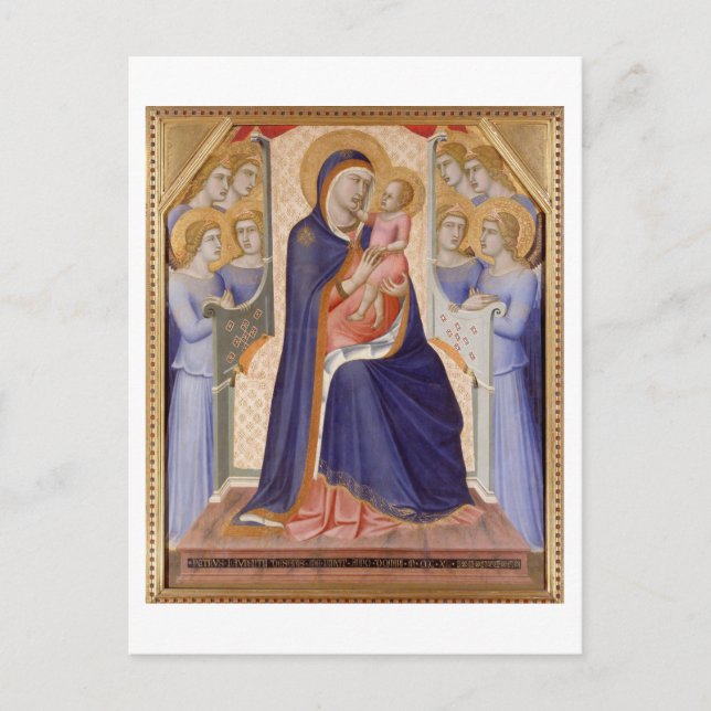 Postal Madonna in Glory, c.1315 (temperatura sobre el pan (Anverso)