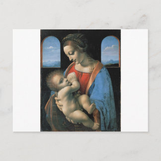 Postal Madonna Litta de Leonardo da Vinci C. 1490-1491
