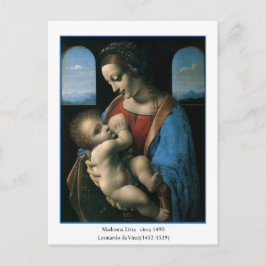 Postal Madonna Litta por Leonardo Da Vinci