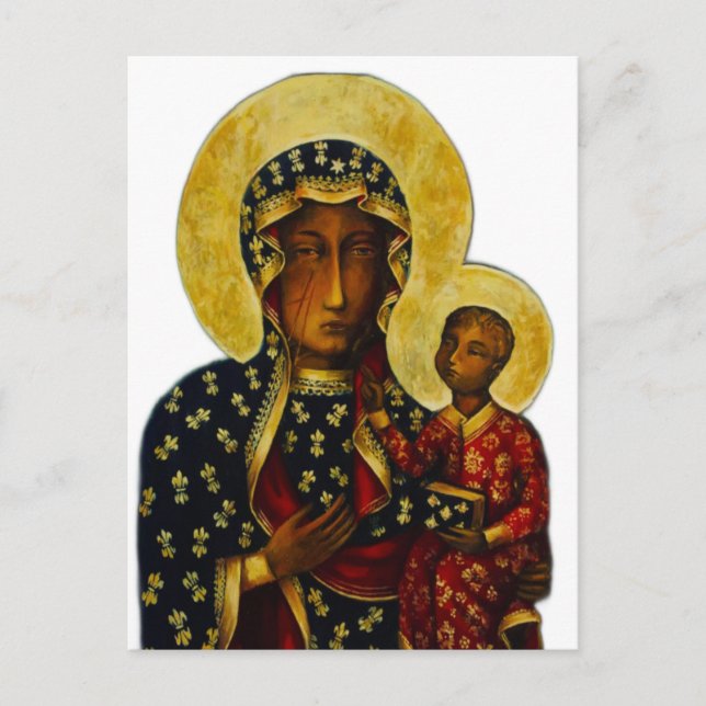 Postal Madonna negra de Częstochowa (Anverso)