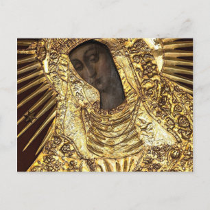 Postal Madonna Negra Polonia Nuestra Señora de la Gracia 