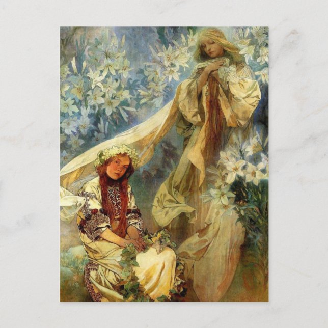Postal Madonna of the Lilies 1905 (Anverso)