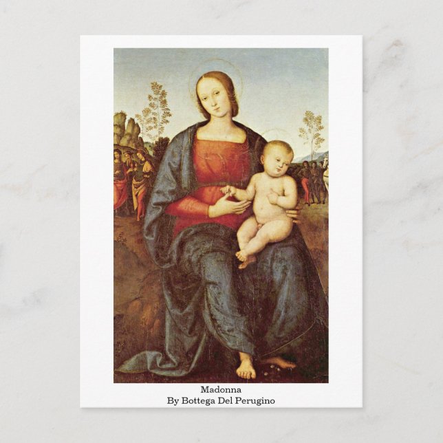 Postal Madonna Por Bottega Del Perugino (Anverso)