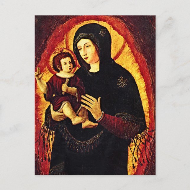 Postal Madonna renacentista (Anverso)