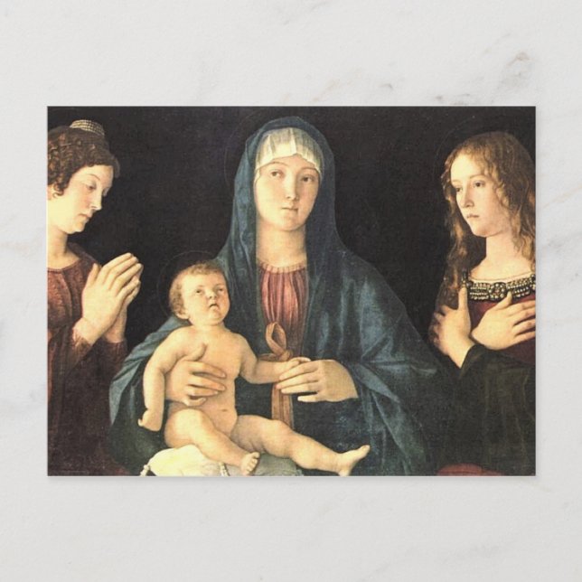 Postal Madonna und zwei Heilige (Anverso)