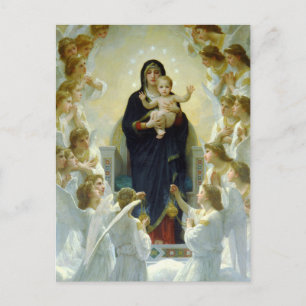 Postal Madonna y ángeles de William Bouguereau Postc