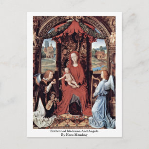 Postal Madonna Y Angels De Hans Memling