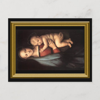 Postal Madonna y el niño