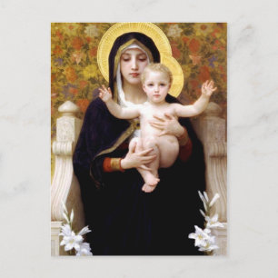 Postal Madonna y el niño