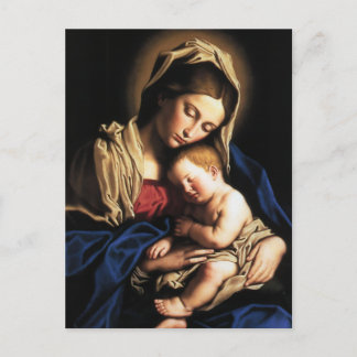 Postal Madonna y niño