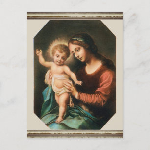 Postal Madonna Y Niño