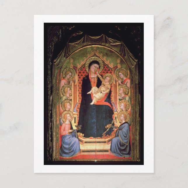 Postal Madonna y niño, 1347 (Anverso)