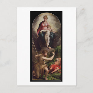 Postal Madonna y niño con San Juan y San Jeroma, 15
