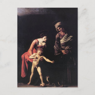 Postal "Madonna y niño con Santa Ana"