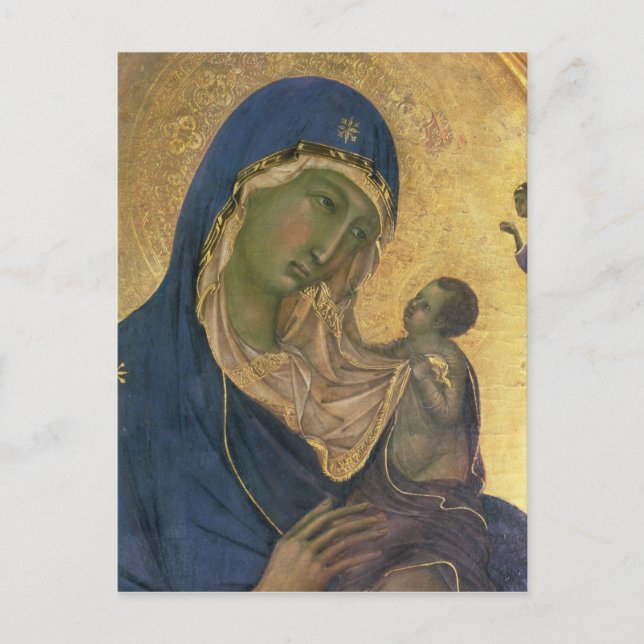Postal Madonna y niño con SS. Dominic y Aurea (Anverso)