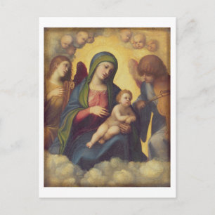 Postal Madonna y niño en Gloria, c.1520 (aceite