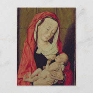 Postal Madonna y niño (panel)