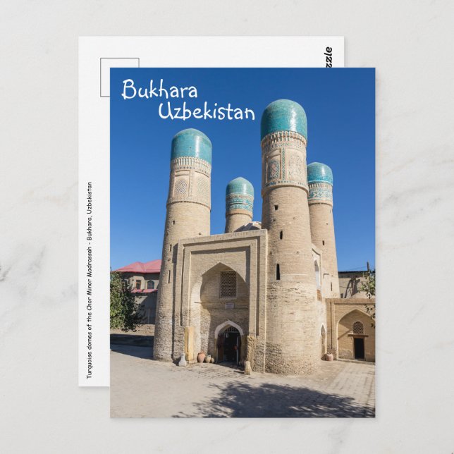 Postal Madrassah Chor Menor - Bukhara, Uzbekistán (Anverso / Reverso)