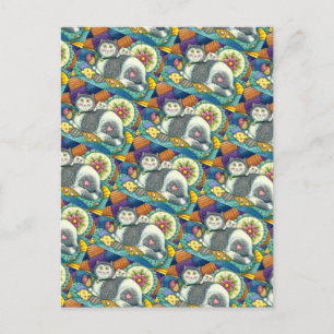 POSTAL MADRE CAT & KITTEN, COLCHONETAS, PINCUSIÓN