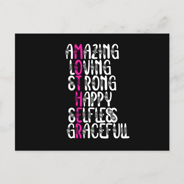 Postal Madre cita : Palabras encantadoras | Diseño del Dí (Anverso)