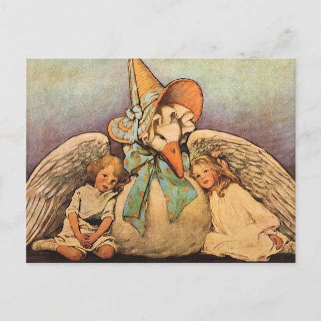 Postal Madre cosecha Hijos de oca Jessie Willcox Smith (Anverso)