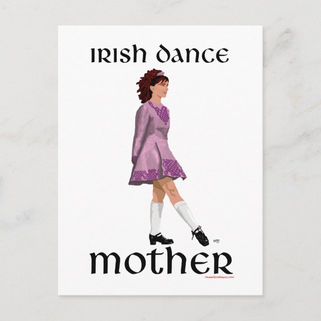 Postal Madre de Baile Irlandés - Malva (Anverso)