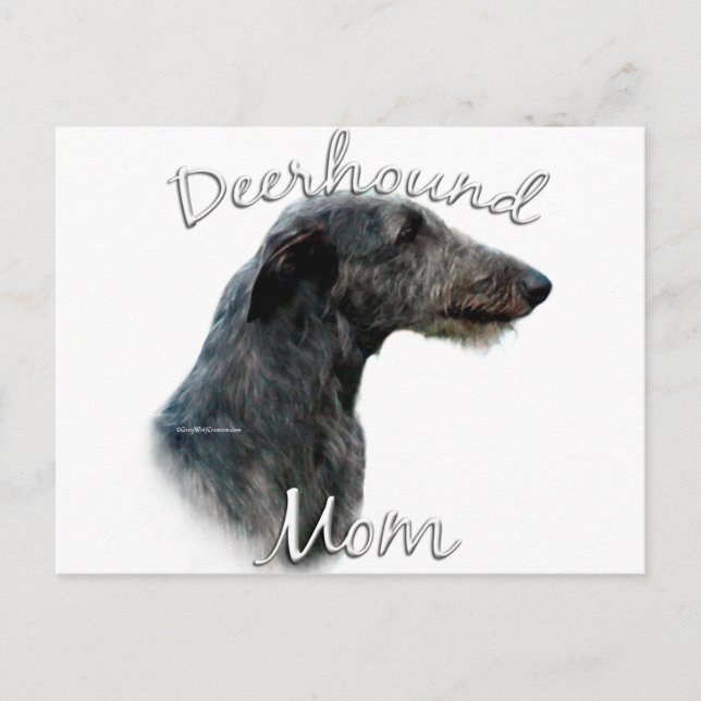 Postal Madre de Deerhound 2 escocesa (Anverso)