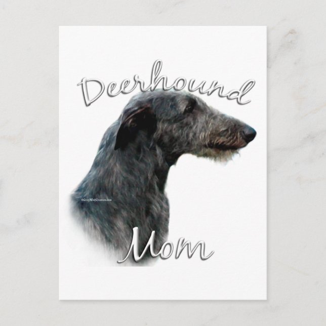 Postal Madre de Deerhound 2 escocesa (Anverso)