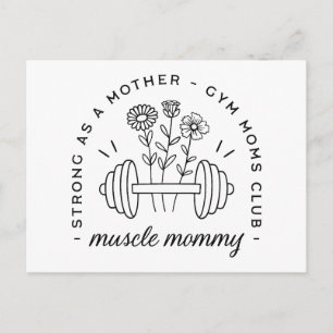 Postal Madre de gimnasio musculosa mamá graciosa