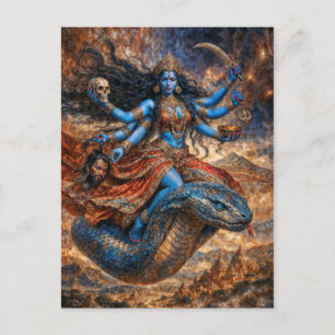Postal Madre de la diosa de la liberación Kali