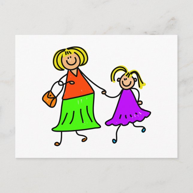 Postal Madre E Hija (Anverso)