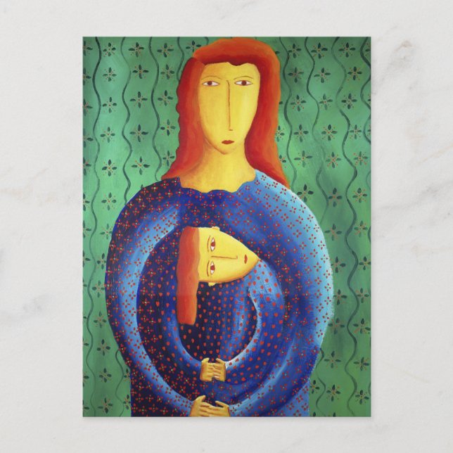 Postal Madre e hija (Anverso)