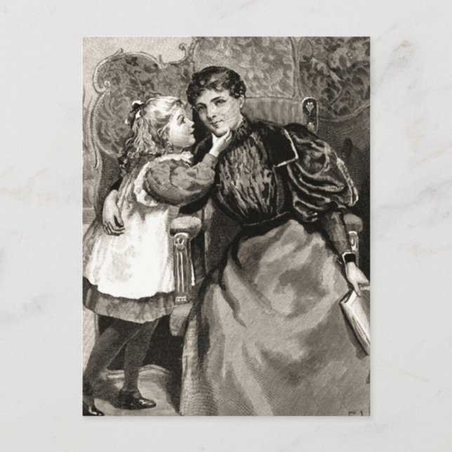 Postal Madre e hija de cosecha (Anverso)