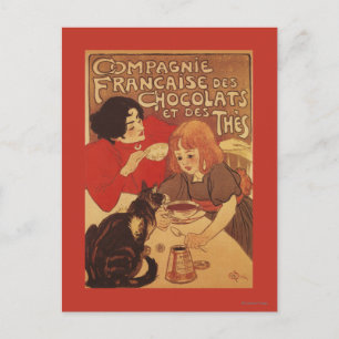 Postal Madre e hija del Co del chocolate y del té