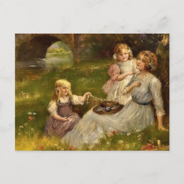 Postal Madre e hijas (Anverso)