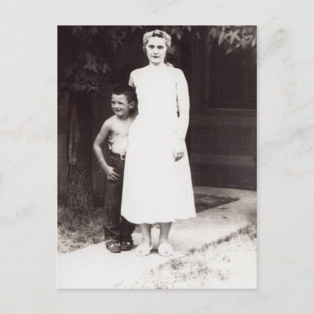 Postal Madre e hijo (Anverso)