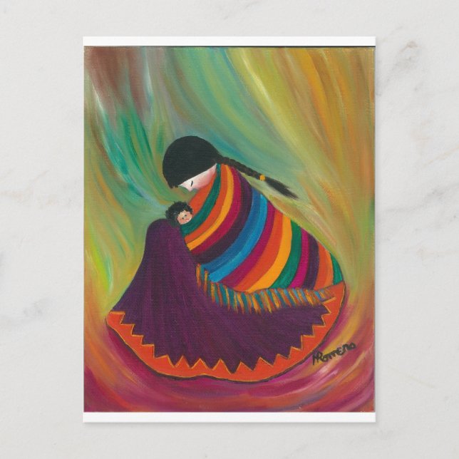 Postal Madre e hijo (Anverso)