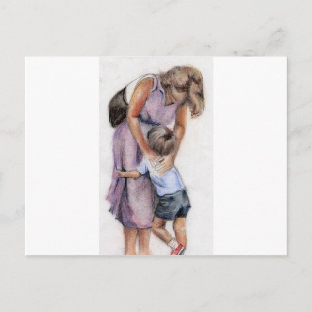 Postal Madre e hijo (Anverso)