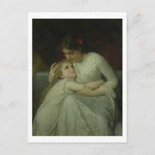 Postal Madre e hijo (aceite sobre lienzo)