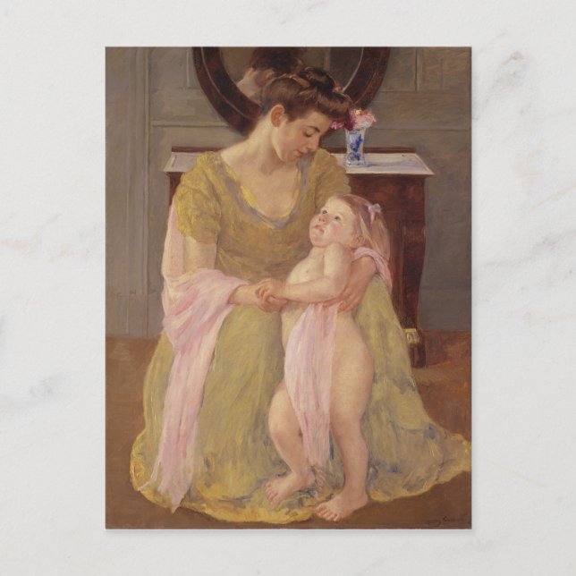 Postal Madre e hijo con una bufanda de Rosa | 1908 (Anverso)