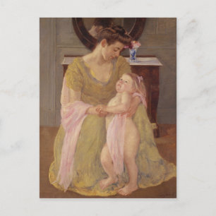 Postal Madre e hijo con una bufanda de Rosa 1908