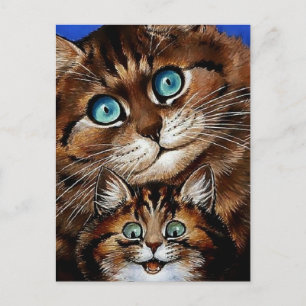 Postal “Madre e hijo” de Louis Wain