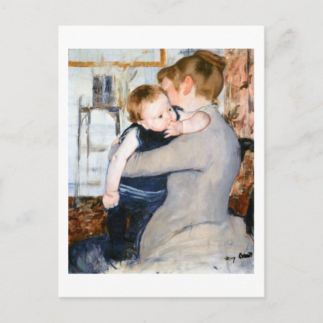 Postal Madre e hijo, Mary Cassatt (Anverso)