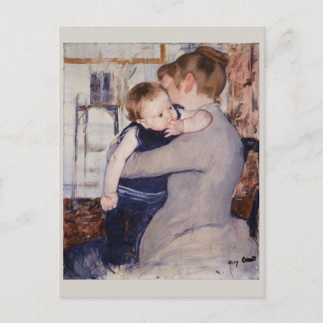 Postal Madre e hijo Mary Cassatt (Anverso)