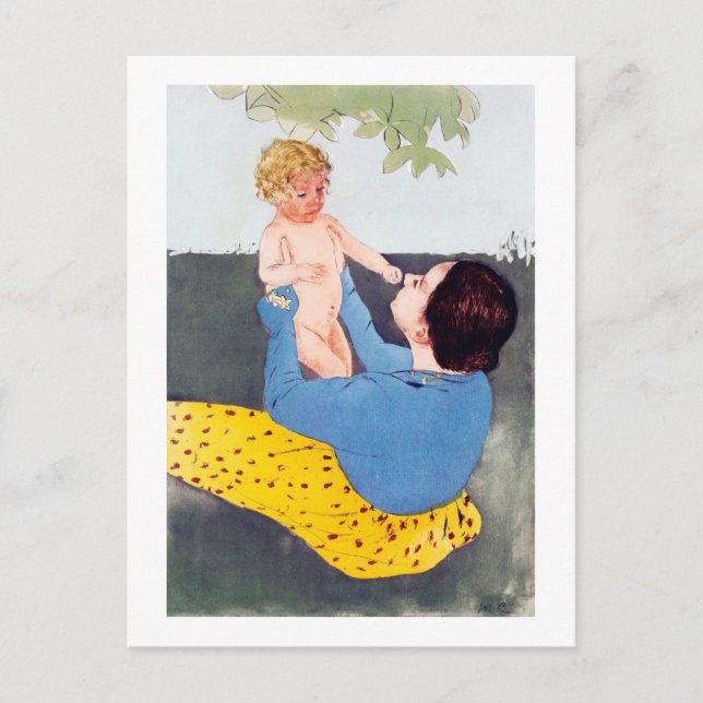 Postal Madre e hijo, Mary Cassatt (Anverso)