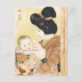 Postal Madre e hijo Shinsui Ito arte retrato japonés